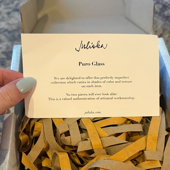 Juliska Blue & White Glass Vase - Picture 3 of 6